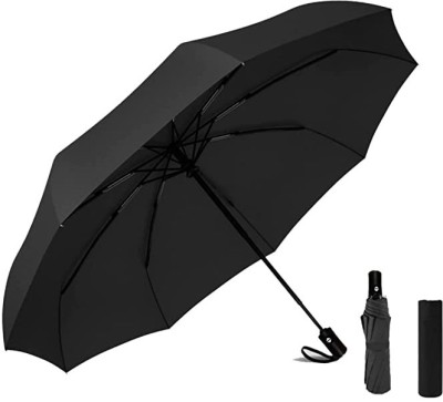 Adhunyk Umbrella Windproof, with UV Coated Inner Layer, Sun Umbrella, Rain Umbrella Umbrella(Black)