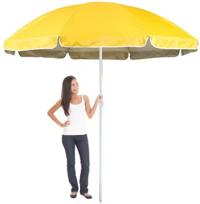 GREEN BIRD Outdoor Garden Umbrella 7ft Quick Open Offset Waterproof UV Protection Umbrella(Yellow)