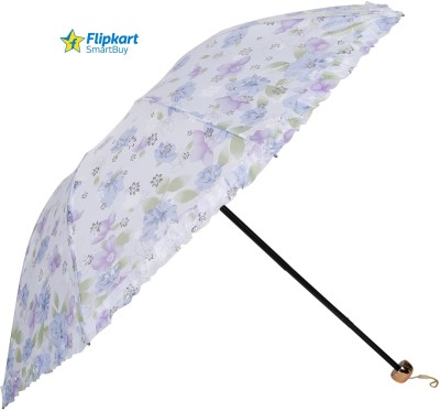 Flipkart SmartBuy 3 Fold Digital Printed Rain and Sun Protective Manual Open Umbrella(Purple)