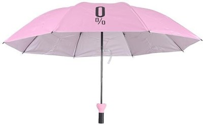 HASHONE Windproof Double Layer Unisex Umbrella with Bottle Cover for UV Protection Umbrella(Pink)