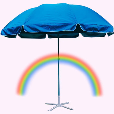 GREEN BIRD Durable 7FT Garden Umbrella with Stand Adjustable Tilt Quick Setup Umbrella(Blue)