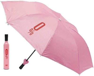 UNIQ Portable Fold-able Windproof Upside down Double Layer Capsule shape Umbrella(Pink)