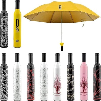 SYADEL Folding Portable Bottle Umbrella with Bottle Cover for UV Protection & Rain Umbrella(Multicolor)