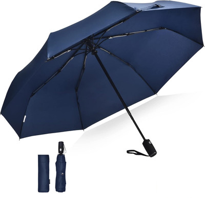 NIRMATSARAY Auto Open Close Lightweight Compact 3 Fold Umbrella for man & woman Umbrella(Blue)