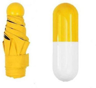 Jenienterprisee Quality Cute Mini Portable Waterproof UV Rain Protection 4 Fold Capsule Umbrella Umbrella(Multicolor)