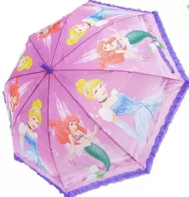 GREEN BIRD All-Season Cartoon Umbrella for Kids, Easy Grip Handle Umbrella(Purple)