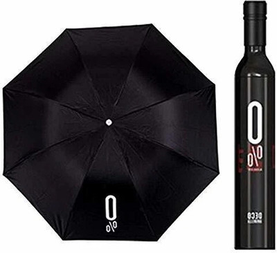 Neelmohi Bottle Umbrella Stylish Bottle Shape Slim Umbrella Umbrella(Black)