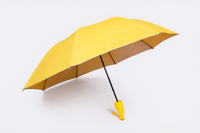 QuackQuack Traders Banana-Shaped Yellow Umbrella – Lightweight, Durable & Stylish for All Weather Umbrella(Yellow)