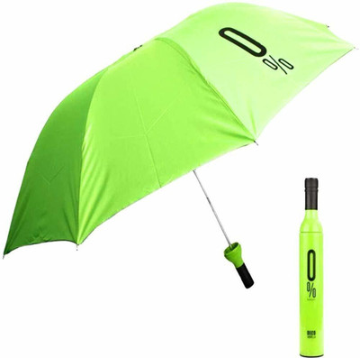 rdomi FOLDING & PORTABLE GREEN BOTTLE UMBRELLA FOR MINI TRAVEL Umbrella(Green)