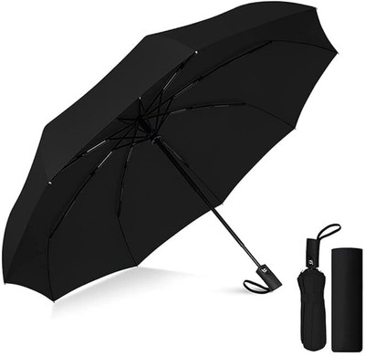 Dfasion Auto open and close umbrella to use a rain 63 Umbrella(Black)