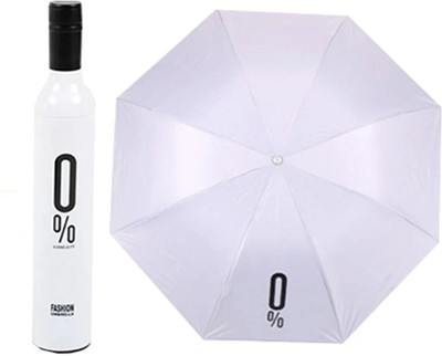 GreenLove Bottle Shape Mini Compact Foldable Umbrella with Plastic Case Umbrella Umbrella(White)