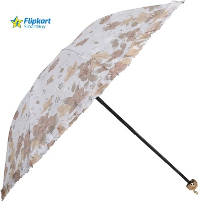 Flipkart SmartBuy 3 Fold Digital Printed Rain and Sun Protective Manual Open Umbrella(Brown)