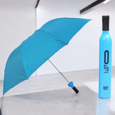 rdomi Bottle unique design Unisex multicolor umbrella_HD205 Umbrella(Blue)