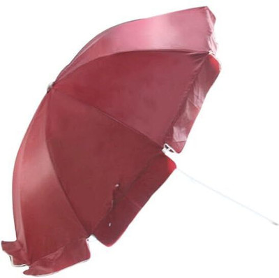 RAINVIBE UV50+ Garden Umbrella 7ft Center Pole Aluminium Frame Foldable Umbrella(Maroon)