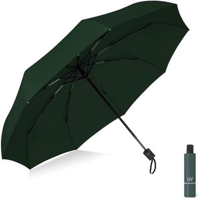 PENTOM Manual Open/Close Button and Perfect Car for Men & Women Windproof Umbrella(Green)