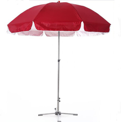 GREEN BIRD Adjustable 7FT Garden Umbrella Outdoor Use Rust Proof Heavy Duty Umbrella(Red)