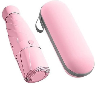 Dwiza Enterprise Travel Compact Magic Umbrella with Case 3 Fold Umbrella for UV & Rain Umbrella Umbrella(Pink)