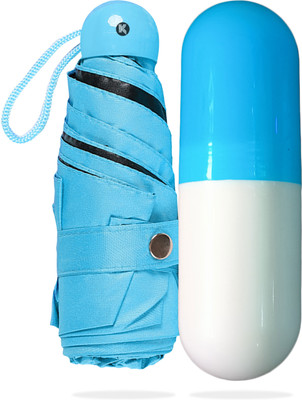 KRAPTICK 5 Folding Compact Pocket Capsule Umbrella(Blue)