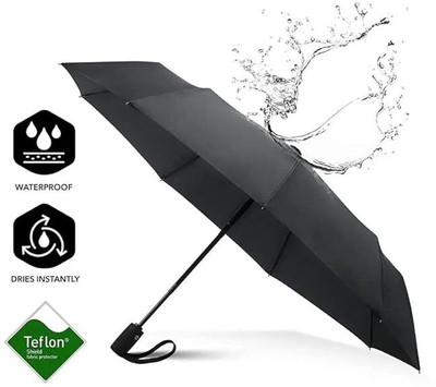 Dfasion Auto open and close umbrella to use a rain 14 Umbrella(Black)