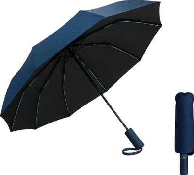 Marmik 3 Fold Umbrella for Rain with Auto Open and Close for Women and Men Umbrella(Blue)
