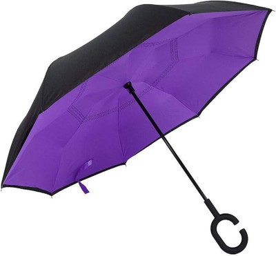 promise plus group Windproof Double Layer Umbrella with Umbrella for UV Protection & Rain Umbrella(Purple)