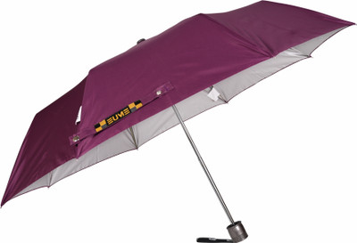 EUME Convoy Manual Open 21.5 Inch 3 Fold Umbrella(Purple)