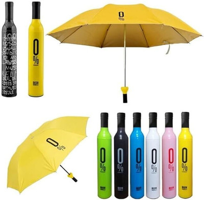 Milixir Bottle Umbrella Portable Sun and Rain Protection | Folding Automatic Open Close Umbrella(Multicolor)