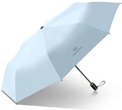 venimall 3 Fold, UV Sunshade & Rain Block, Double Layer, 8-Ribs Umbrella(Multicolor)