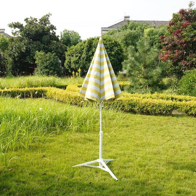 Rainpopson Trendy Garden Umbrella Ideal for Summer Umbrella(Yellow, White)