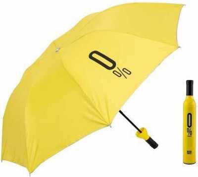 SBTs Foldable Outdoor Sun-Rain Gear Bottle Designed Umbrella Umbrella(Yellow)