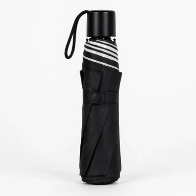 Shivsankar Enterprise Orange 3 fold Compact UV Protection Umbrella with Double Layer Umbrella(Black)