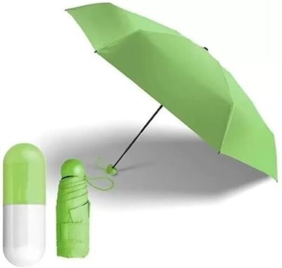 Bexzzor UV Protection Foldable Mini Cute and Small Capsule Design Umbrella(Multicolor) Umbrella(Green)