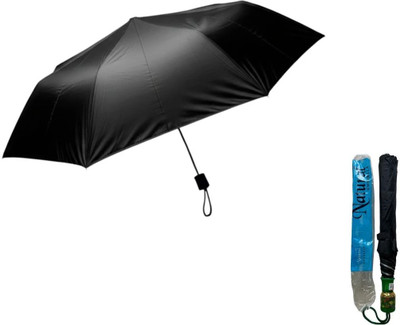 Tanira 2 fold automatic open black umbrella compact for men & women with UV protection Umbrella(Black)