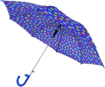Rainpopson Cartoon Print Automatic Open Kids Umbrella 3 Year (j89) Umbrella(Blue)