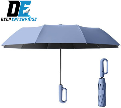 DEEP ENTERPRISE Travel Umbrella Compact Automatic,Rain-winfproof umbrella for women Umbrella(Blue)