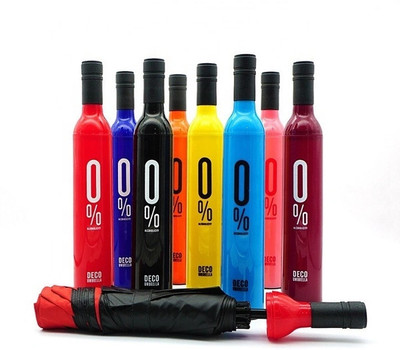 Rainzz Wine Bottle Umbrella Windproof Double Layer Compact Umbrella x50 Umbrella(Multicolor)