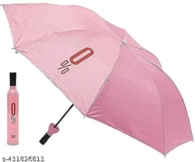 Froska Bottle Umbrella Windproof Double Layer Compact Umbrella with Bottle Cover Umbrella(Pink)