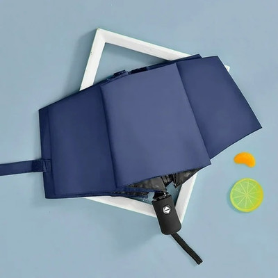 E-ECL 3 Fold Umbrella Windproof, Lightweight,Strong,Compact & Easy Auto Open /Close UV Umbrella(Blue)