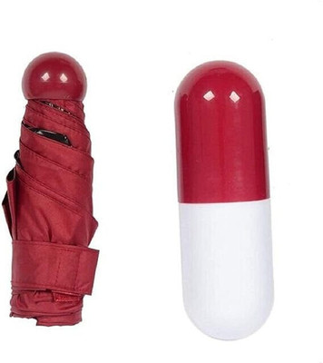 Little Finds Lights and Small Cute Capsule Case Umbrella(Maroon)