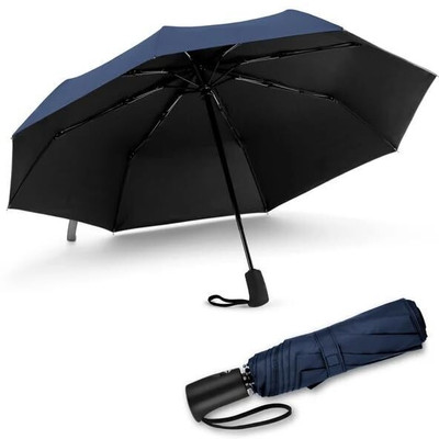 SHOPPOFOBIX Umbrella for Men and Women– 3 Fold with Auto Open and Close 43 Inch Large Umbrella(Blue)