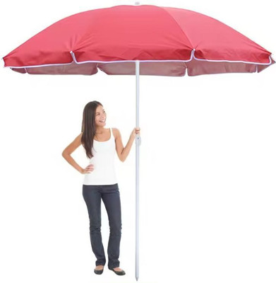 Rainpopson Outdoor Umbrella 7ft Waterproof Canopy for Lawn, Patio and Balcony Umbrella(Red)