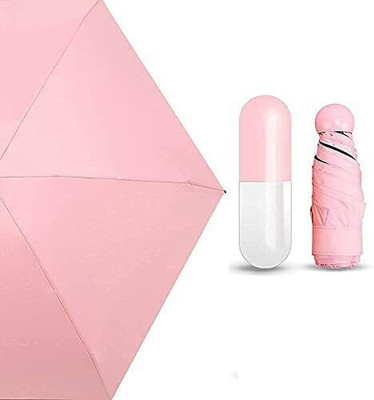 HELYJIM Foldable Mini Cute Capsule Design Umbrella with Capsule Case (Multicolor) Umbrella(Pink)