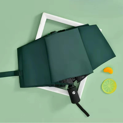 REZAA HOMEZZ 3 Fold with Auto Open and Close GREEN UV Umbrella(Green)