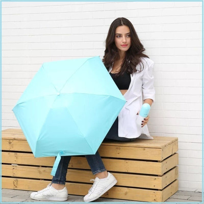 EUHOMI Ultra Light Mini Folding Compact Pocket Umbrella with Lovely Capsule Umbrella-0F Umbrella(Multicolor)