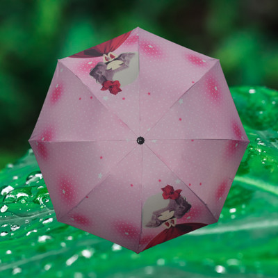 KEKEMI UMB034_06 3 Fold Manual Print Sun & Rain Umbrella(Multicolor)