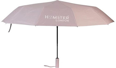hamster london Colored Handle Windproof Rain Umbrella - 3 Fold with Auto Open And Close Umbrella(Pink)
