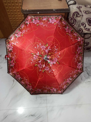 Kings Elegant 2 Fold Red, Floral Swirl Print, Windproof & Durable Umbrella(Multicolor)