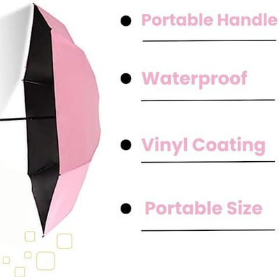 TRACKMATCH Portable Capsule Umbrella Windproof Double Layer Ultra Light Umbrella(Pink)