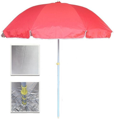 GREEN BIRD Garden Umbrella Cantilever Waterproof 7ft Terrace All-Weather UV Umbrella(Red)