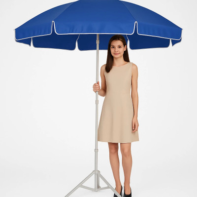 GREEN BIRD Adjustable 7FT Garden Umbrella with Stand Quick Setup Outdoor Use Umbrella(Blue)